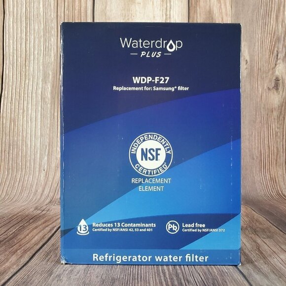 Open Box Waterdrop Plus Wdp-F27 Refrigerator Water Filter For Samsung 3 Pack - Picture 1 of 12